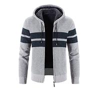 Cardigans pour homme en coton à capuche confortable épais manteau chaud rembourré veste ample à manches longues manteaux pull manteaux mode fermeture éclair manteau d'hiver vestes d'extérieur cardigan