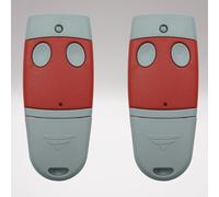 Cardin TXC4862P0 - Lot de 2 télécommandes S486 QZ2 Rouge et Grise pour portails et garage - Émetteur 2 canaux 433,92 MHz rolling code - Apprentissage sur récepteur + 1 goodies DOMOBIP offert