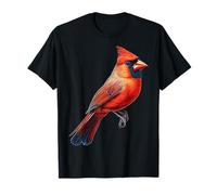 Cardinal Bird Illustration Animal Graphique Yeux Bleus Cardinal T-Shirt