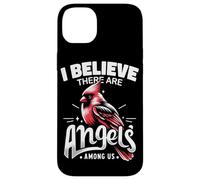 Cardinal Bird Je Crois qu'il y a des Anges Parmi Nous Cardin Rouge Coque pour iPhone 14 Plus