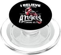 Cardinal Bird Je Crois qu'il y a des Anges Parmi Nous Cardin Rouge PopSockets PopGrip pour MagSafe