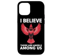 Cardinal Bird Je Crois qu'il y a des Anges Parmi Nous Oiseau Coque pour iPhone 12/12 Pro