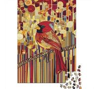 Cardinal Branche Abstrait Puzzle, 1000 Pcs pour Adultes Haute Qualité | 70x50cm Fans De Puzzle, Cadeau D'anniversaire, Carton, Amélioration De La Concentration, Finition De Surface Lisse