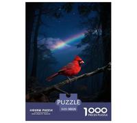 Cardinal du Nord Puzzle 1000 Pièces Éducatif Élémentaire pour Enfants Oiseau Outil Cognitif Amusant Mur Adapté 38x26cm/1000pcs