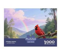 Cardinal du Nord Puzzle 1000 Pièces Facile Niveau Débutant Oiseau Temps De Loisir À Encadrer 70x50cm/1000pcs