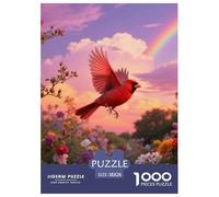 Cardinal du Nord Puzzle 1000 Pièces Intermédiaire Adolescents Jeu Stratégique Oiseau Pensée Logique Cadeau Original 38x26cm/1000pcs