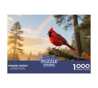 Cardinal du Nord Puzzle 1000 Pièces Loisir Pédagogique Amis Et Collègues Oiseau Cohésion Sociale Déco Bureau 38x26cm/1000pcs