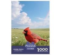 Cardinal du Nord Puzzle 1000 Pièces Niveau Facile Préadolescents Oiseau Observation Détente Cadre Prêt 38x26cm/1000pcs
