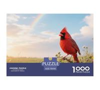 Cardinal du Nord Puzzle 1000 Pièces pour Artisans Créatifs Oiseau Défi Apaisant Pièce Artistique Intérieure 70x50cm/1000pcs