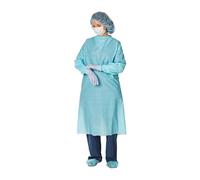 Cardinal Health 5213PG Lot de 75 robes d'isolation en polyéthylène avec crochet de pouce Bleu Taille XL