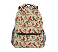 Cardinal Holly Leave Pinecone Sac à dos pour enfants garçons filles étudiants grands sacs à dos pour école primaire sac à bandoulière sac à livres