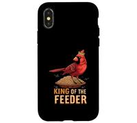 Cardinal King of the Feeder Funny Bird Coque pour iPhone X/XS