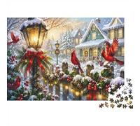 Cardinal Lanterne Neige 1000 Pièces Mini Puzzle pour Adolescents Loisirs | 52x38cm Carton Décoration Salon Coupe Précise Cadeau Anniversaire Relaxation