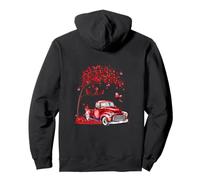Cardinal réchauffant avec Camion Rouge Vintage sous l'arbre Sweat à Capuche
