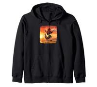Cardinal Rouge Guitare Biologiste Ornithologue Nature Oiseau Sweat à Capuche