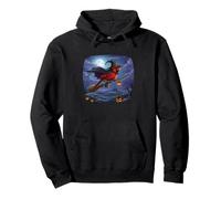 Cardinal Rouge Halloween Chapeau de Sorcière Oiseau Sweat à Capuche
