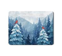 Cardinal Tapis de séchage à vaisselle pour comptoir de cuisine, tapis d'égouttoir à vaisselle en caoutchouc absorbant confortable, bleu pin, tapis de séchage d'hiver pour bar à café, 45,7 x 61 cm