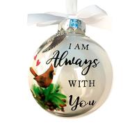 Cardinaux Décoration de sapin de Noël, branches, boule en verre, avec ornements d'oiseaux rouges, ornements de Noël, cardinaux, pour indiquer l'amour éternel, décoration de sapin de Noël, cadeaux