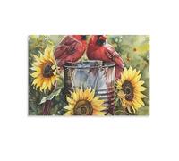 Cardinaux, Oiseaux, tournesols1000 Pièces, DIY Puzzle Classique pour Les Adultes et Les Enfants de Plus de 15 Ans 38x52cm
