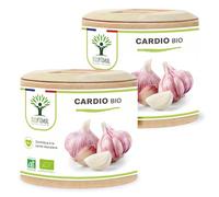 Cardio Bio - Bioptimal - Complément alimentaire - 4 plantes pour la Tension et la Circulation du Sang - Ail Aubépine Olivier Reine des Prés - Fabriqué en France - Certifié Ecocert - 2 x 60 gélules