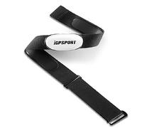 Cardiofréquencemètre iGPSPORT HR40 Bluetooth et Ant+ pour Course, Cyclisme, Fitness et Compatible avec Garmin Polar Wahoo (Sangle de Poitrine Souple)