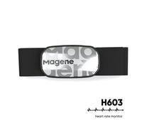 Magene H603 Cardiofréquencemètre Sangle pectorale HRM Fitness Tracker IP67 Étanche Support Bluetooth 4.2 et Ant+, Compatible Wahoo, Zwift, Strava, Elite HRV Blanc
