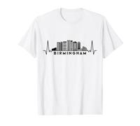 Cardiogram Skyline UK Birmingham T-Shirt Graphique avec Valeur, Homme, Blanc, L