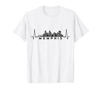 Cardiogram Skyline USA Memphis T-Shirt Graphique avec Valeur, Homme, Blanc, S