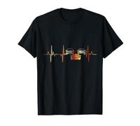 Cardiogramme Vintage ECG Cardiogramme Retro Cars Heartbeat T-Shirt