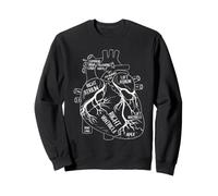 Cardiologie Anatomie Diagramme de cœur Conception de Science médicale Sweatshirt