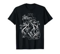 Cardiologie Anatomie Diagramme de cœur Conception de Science médicale T-Shirt
