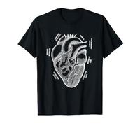 Cardiologie Anatomie Diagramme de cœur Conception de Science médicale T-Shirt