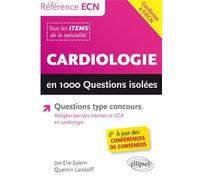 Cardiologie en 1000 questions isolées - Joe-Elie Salem - Ellipses - broché - Scolaire / Universitaire