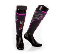 CARDIOSOX 4 Luglio Protège-Mollet Mixte, Noir/Fuchsia, 2M
