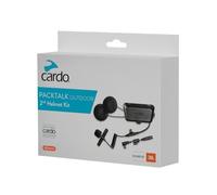CARDO KIT 2eme caque PACKTALK Outdoor-Système de Communication idéal pour Le Ski, Le Snowboard et Le Cyclisme, 2024 Mixte, Noir