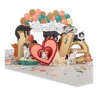 Cardology - Carte d'amour avec chats amoureux - carte pop-up 3D