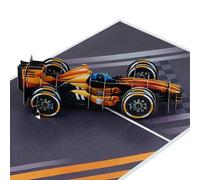 Cardology - Carte pop-up 3D en forme de voiture de course automobile, parfaite pour les anniversaires et la fête des pères pour lui, hommes, garçons, amateurs de voiture et fans de course