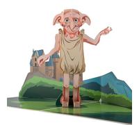 Cardology - Carte pop-up Dobby Harry Potter 3D faite main | Cadeau magique pour fans de l’univers Harry Potter | Carte d’anniversaire ou souvenir original sous licence officielle