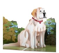 Cardology - Carte pop-up Labrador Retriever 3D faite main | Carte d’anniversaire, fête des pères/mères, remerciement ou retraite | Idée cadeau originale pour amoureux des chiens