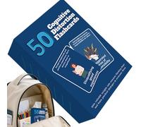 Cards, Cognitive Distortions, 50-Sheet Affirmation Deck, Emotional Regulation Tools, Mental Health Coping Strategies for Teens, Adults, Women, Men, 2.24×4.43 inches