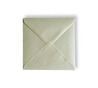 Cards & Crafts 50 enveloppes métalliques de luxe - 14 x 14 cm - 110 grammes - 140 x 140 mm (Ivory pearl, 50)