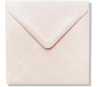 Cards & Crafts - Enveloppes carrées de luxe - 15 x 15 cm - 110 g/m² - fermeture à rabat (Crème/Ivoire, 50)
