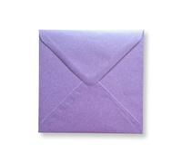 Cards & Crafts Enveloppes métalliques de luxe - 14 x 14 cm - 110 grammes - 140 x 140 mm (lilas, 50)