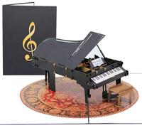 Cards Grand Piano Fête Des Pères Popup Carte De Voeux Pour Toutes Les Occasions Joyeux Anniversaire,Félicitations,Remise Des Diplômes,Musiciens De Retraite,Enseignant Et Étudiant,Les Ama