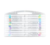 cardyven Stylos marqueurs de peinture acrylique de 48 couleurs, stylos de peinture imperméables à pointe de fibres fines