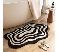 cardyven Tapis de Sol irrégulier pour Salle de Bain, Tapis en Cuir diatomée (Galaxie)