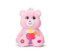 Care Bears 35 cm mittelgroßes Plüschtier - Hoffnungsfroher Herzbär, weiches Material zum Umarmen, einzigartiges Abzeichen am Bauch, sammelbare Pflegemünze, leuchtende Farben, perfektes Geschenk für Geburtstage, sammle alle 6!