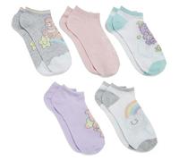 Care Bears 5 Pack No Show Ankle Socks Chaussettes décontractées, Blanc, Assorti, 42-44.5 EU (Lot de 5) Femmes