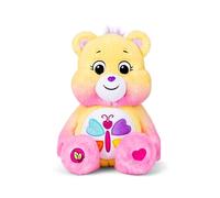 Care Bears - Basic Fun Calming Heart Bear Peluche 35 cm - Ours Doux et coloré avec Badge Papillon - Cadeau Enfant dès 3 Ans - Doudou câlin pour Fille et garçon