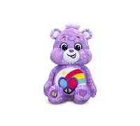 Care Bears - Basic Fun Peaceful Heart Bear Peluche 22 cm - Peluche en Grain Douce à Collectionner pour Filles & garçons - Cadeau câlin pour Enfants dès 4 Ans